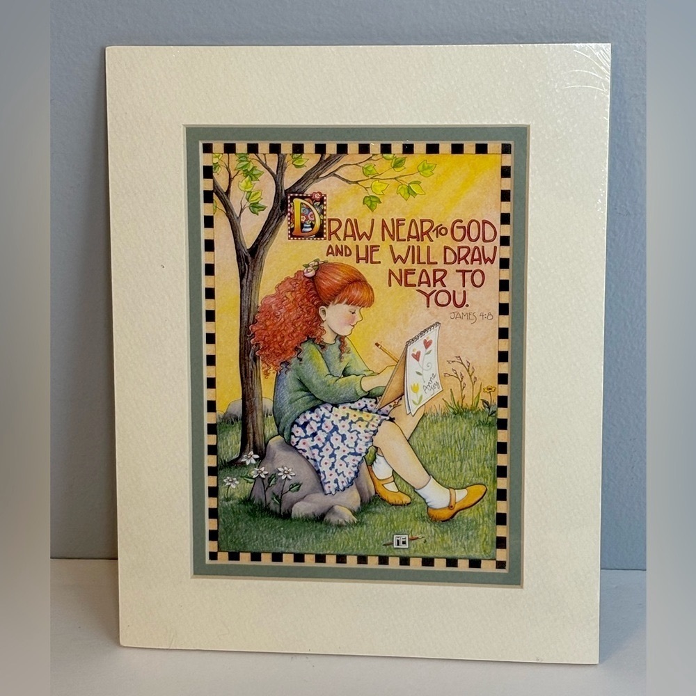 MARY ENGELBREIT MATTED PRINT (DRAW NEAR)